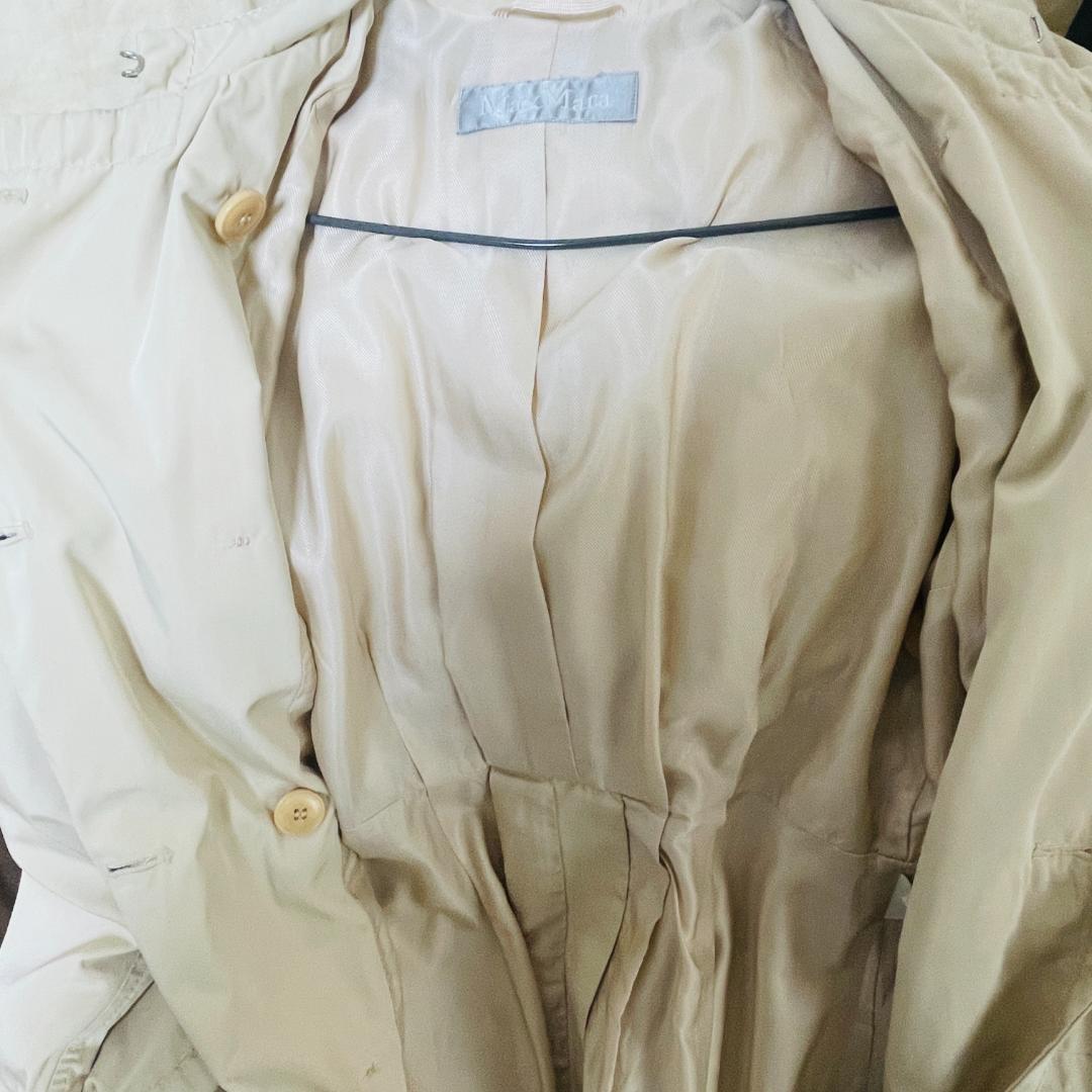 MaxMara トレンチコート　ナイロン　ベージュ サイズL ベルト付き
