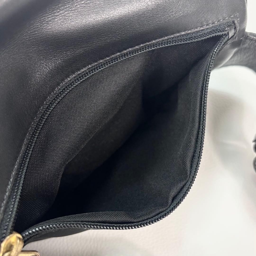 希少✨COACH オールドコーチ ウェストポーチ　レザー 黒 0515