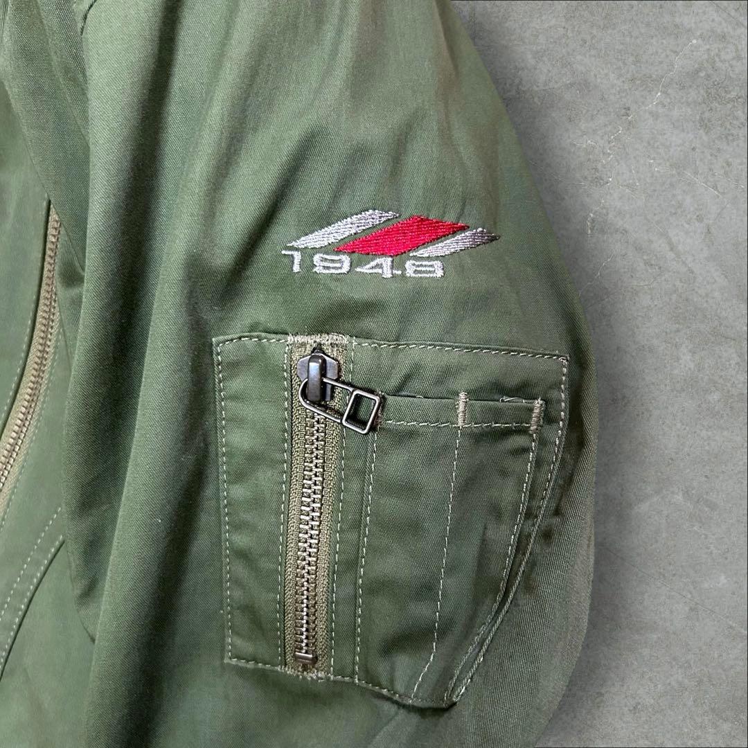【美品】HONDA 刺繍ロゴ 肩肘パット入り モッズコート L グリーン