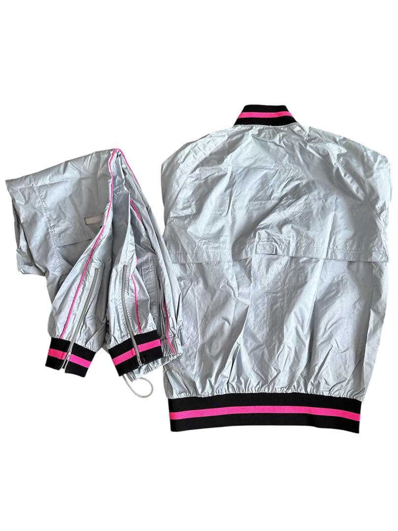 Champion 昭和レトロ　ヴィンテージ　シルバーシャカシャカ上下セット