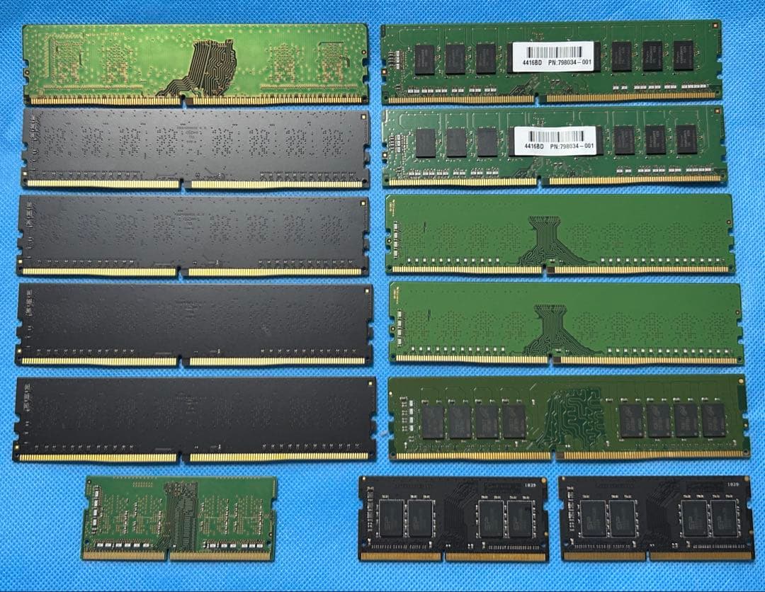 メモリー DDR4 16GB x1枚 + 8GB x6枚 + 4GB x6枚