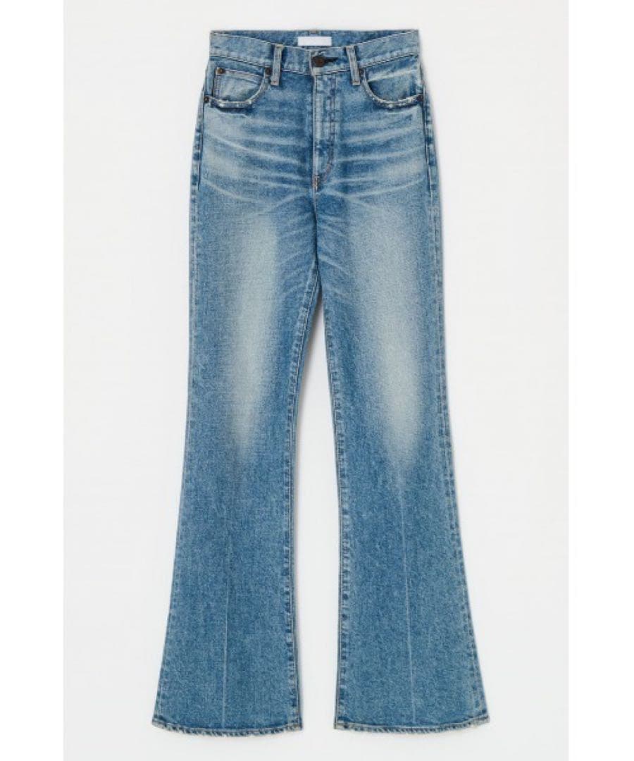 【新品】MOUSSY MVSフレアデニム パンツ 23サイズ ブルー