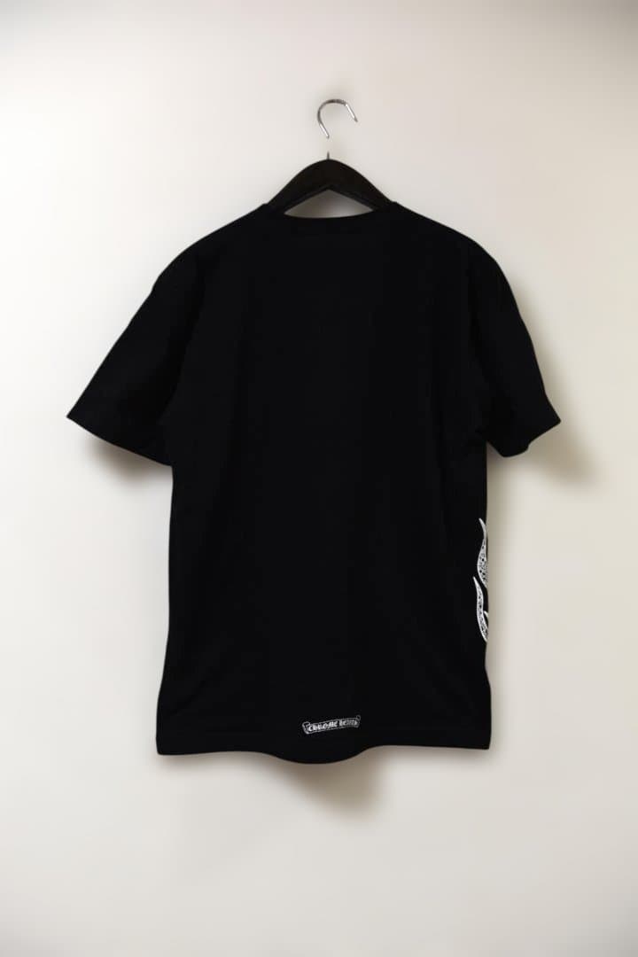 CHROME HEARTS 半袖Tシャツ ファイヤーパターン ブラック L
