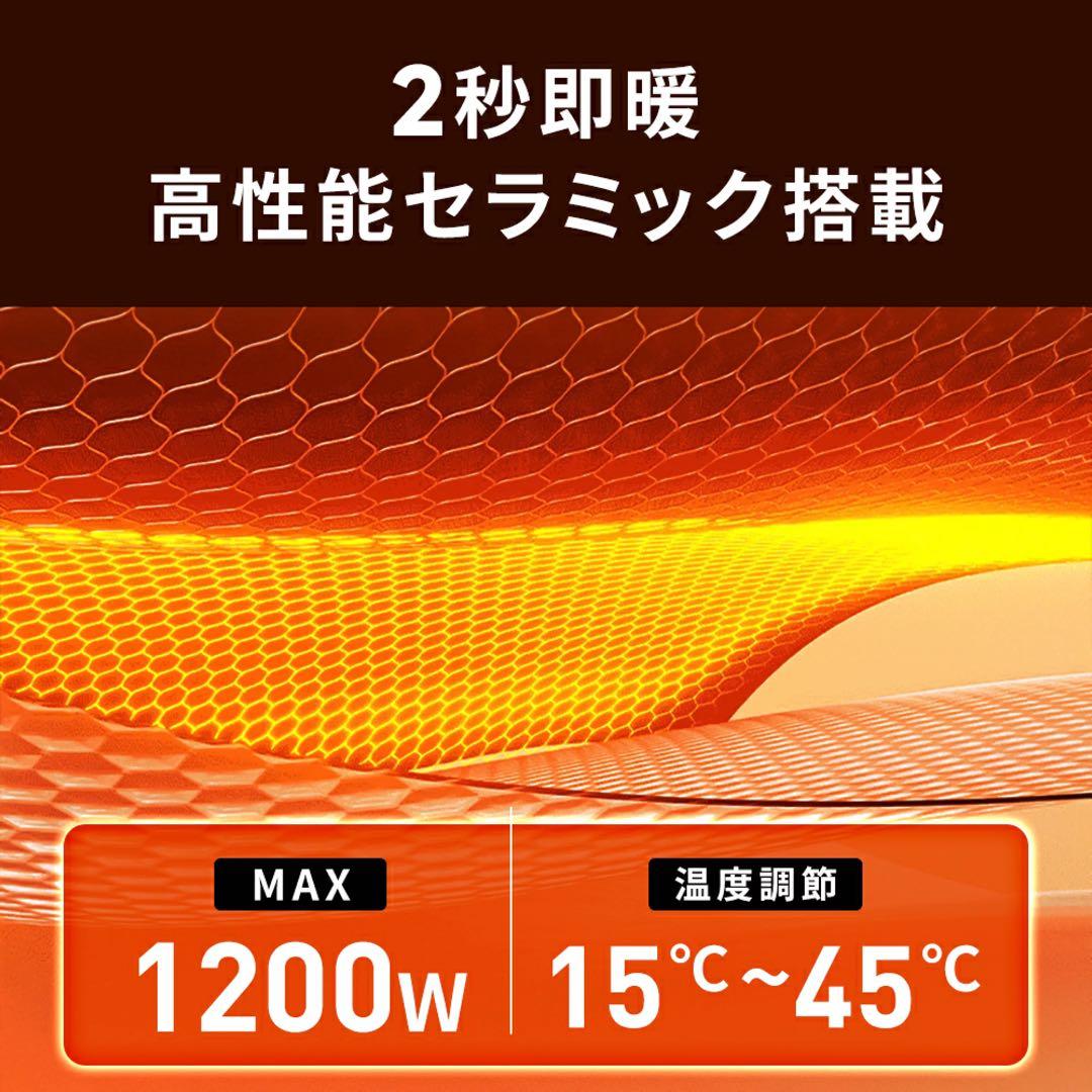 新品 2025最新型 2秒速暖 セラミックヒーター人感センサー 大風量 楽天1位