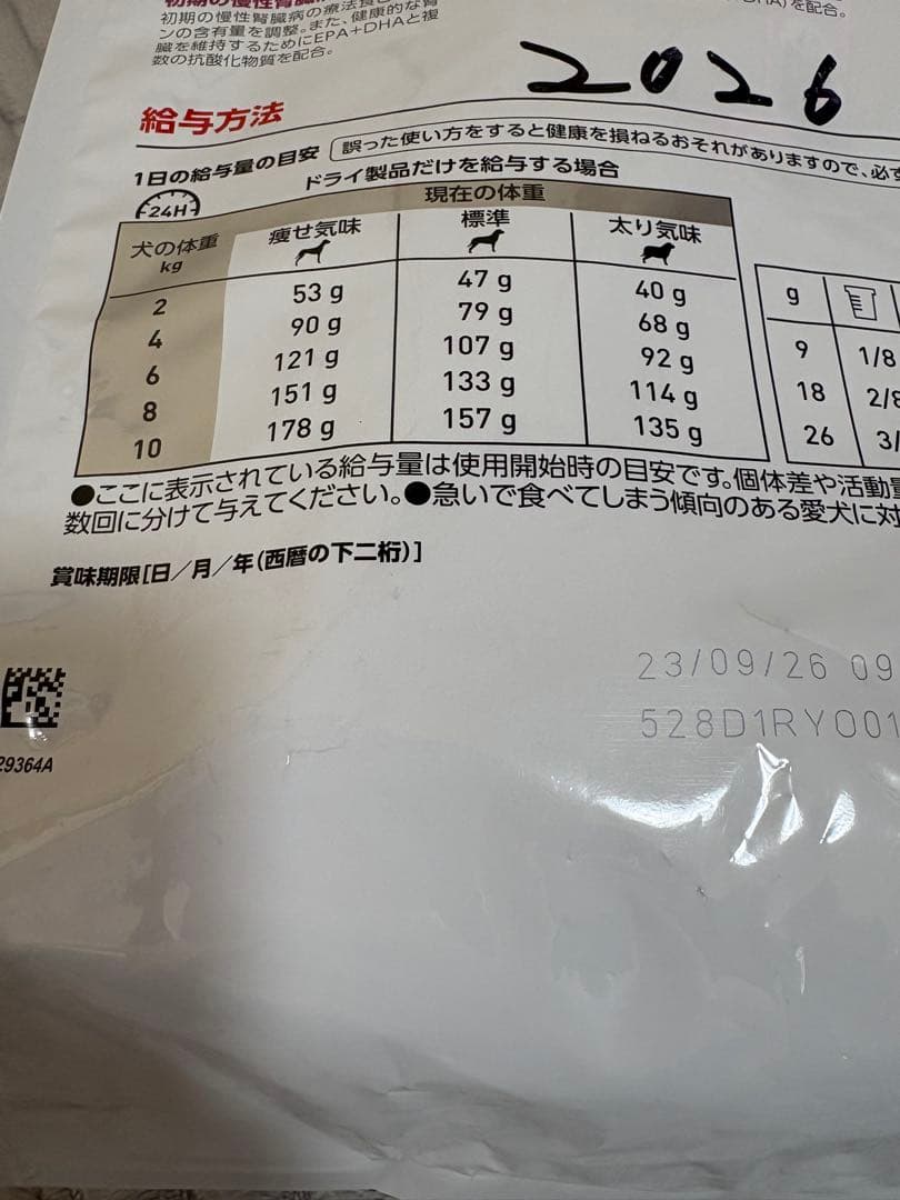 ロイヤルカナン　腎臓サポート　犬用　3キロ