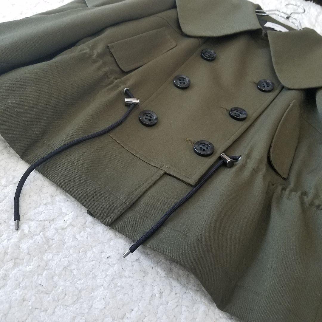 極美品✨エンフォルド ビッグカラー ショートジャケット ダブルブレスト カーキ