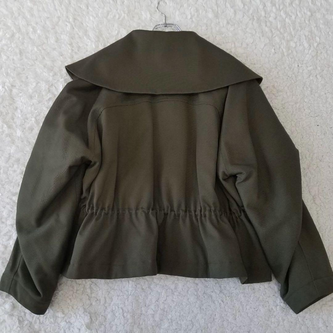 極美品✨エンフォルド ビッグカラー ショートジャケット ダブルブレスト カーキ