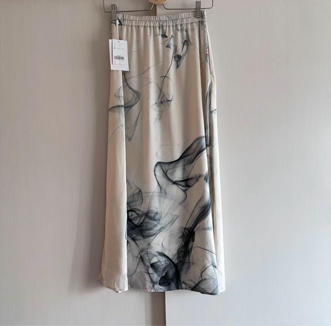 スカート Ameri vintage CURL OF SMOKE FLARE SKIRT