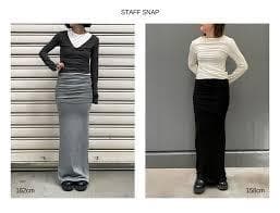 スカート OF ALL FORM 2WAY VOLUME SHIRRING SKIRT