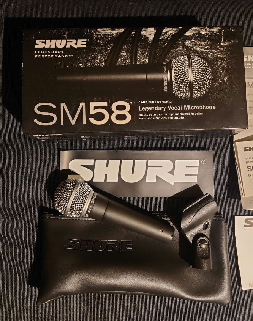 m*k様 SHURE SM58 ダイナミックマイク 専用ケース 箱付き