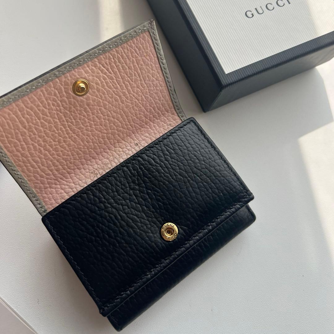 233 美品 GUCCI グッチ マーモント 3つ折り財布