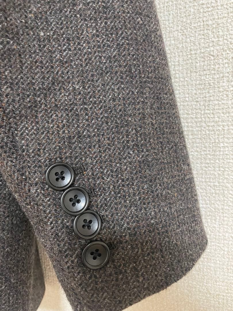 anuke Herringbone Wool Jacket 36 ブラウン