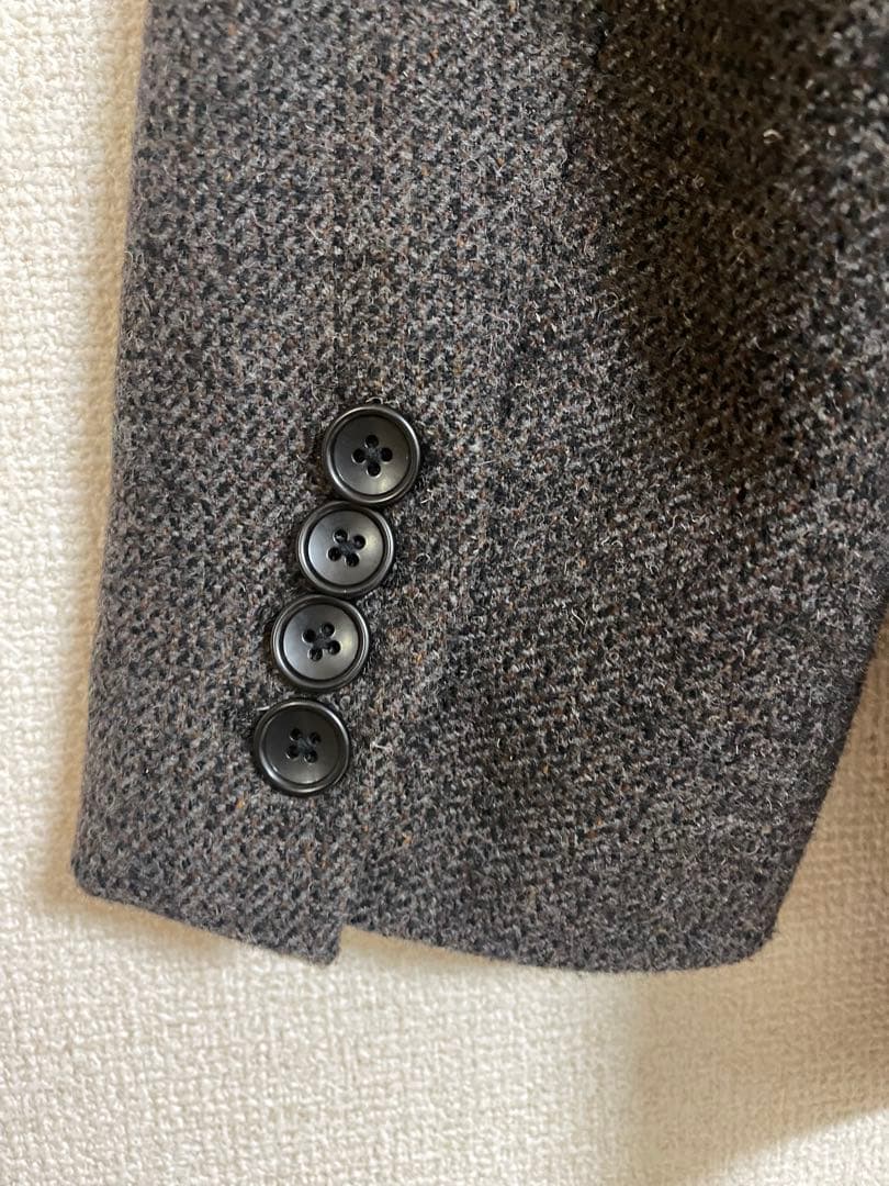 anuke Herringbone Wool Jacket 36 ブラウン