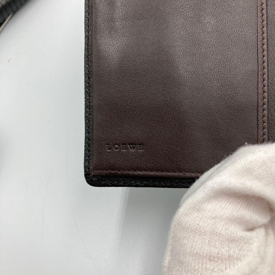 ！極美品！　ロエベ　折り財布　ブラック　アナグラム　85Aa
