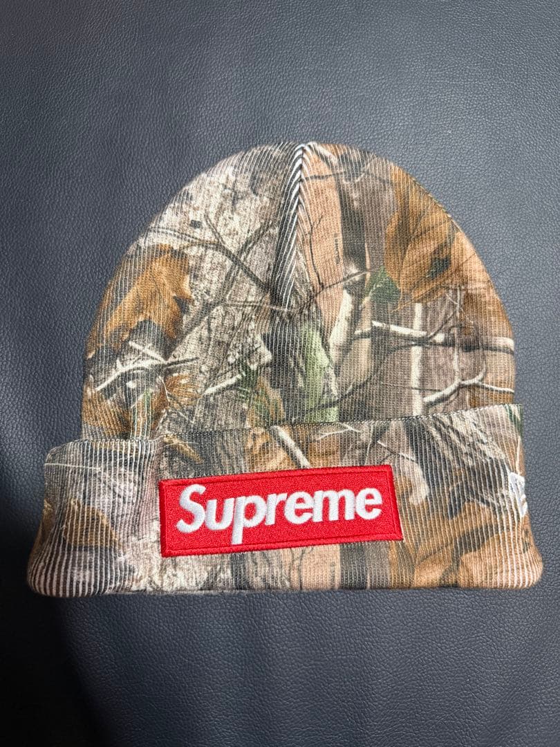 supreme シュプリーム カモ柄 ニット帽 New Era ビーニー