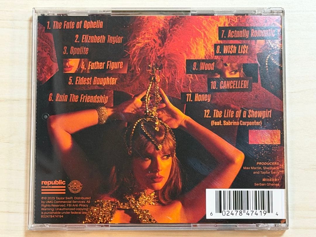 直筆サイン入り Taylor Swift TLOAS CDアルバム Photo4