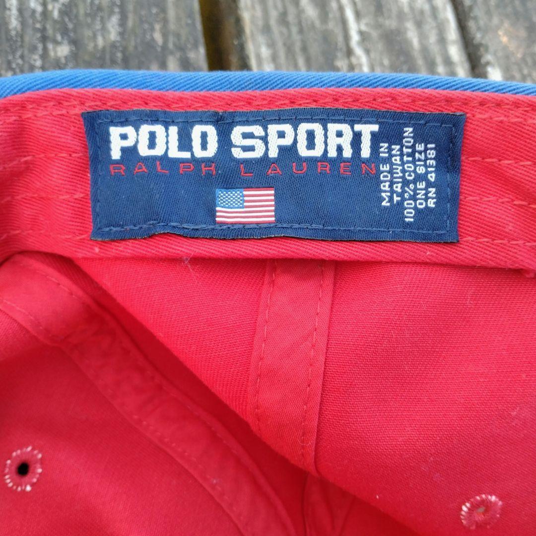 パ*ダ様 90s Polo Sport Cap　ポロスポーツ ロゴ刺繍キャップ