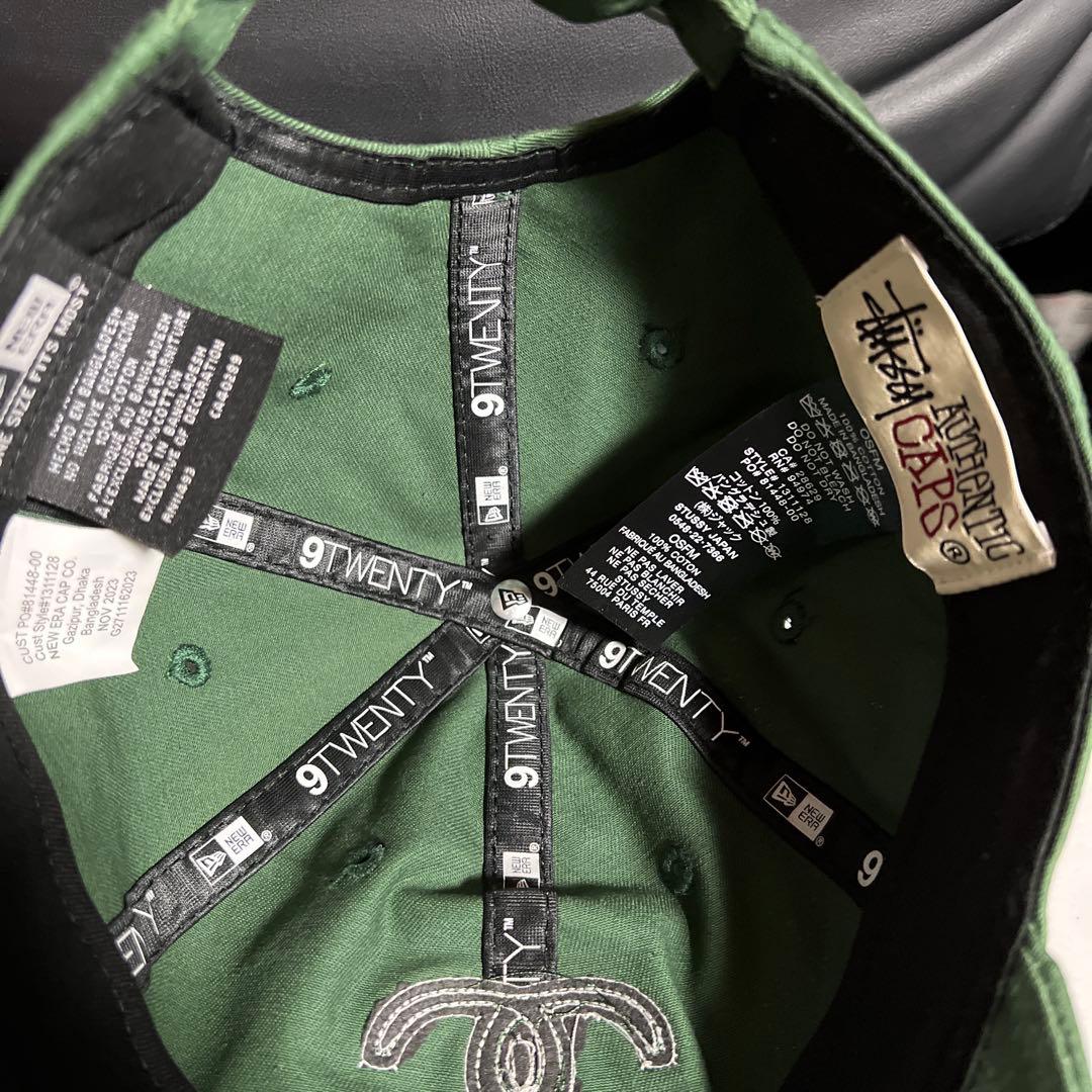最終値下　正規品　stussy✖️New Era 9TWENTY グリーンキャップ