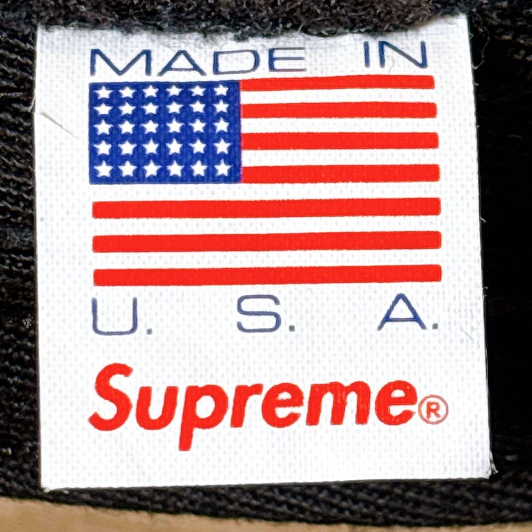 正規品　Supreme キャップ　帽子 アメリカ製　ブラック　黒