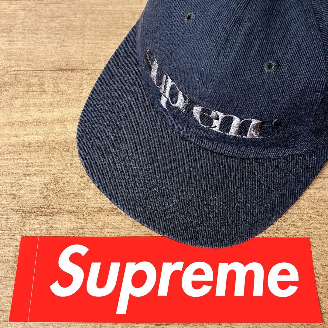 正規品　Supreme キャップ　帽子 アメリカ製　ブラック　黒