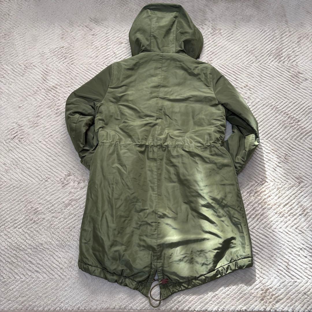90〜00S ✨GAP フード付き　モッズコート オリーブ　ボア　キルティング