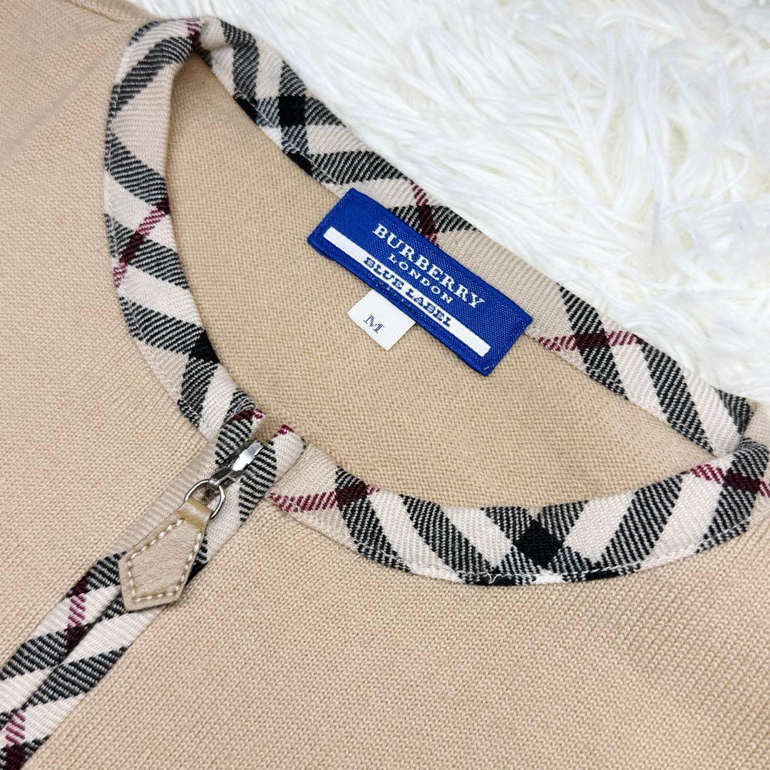BURBERRY BLUE LABEL カーディガン ノバチェック ホースロゴ