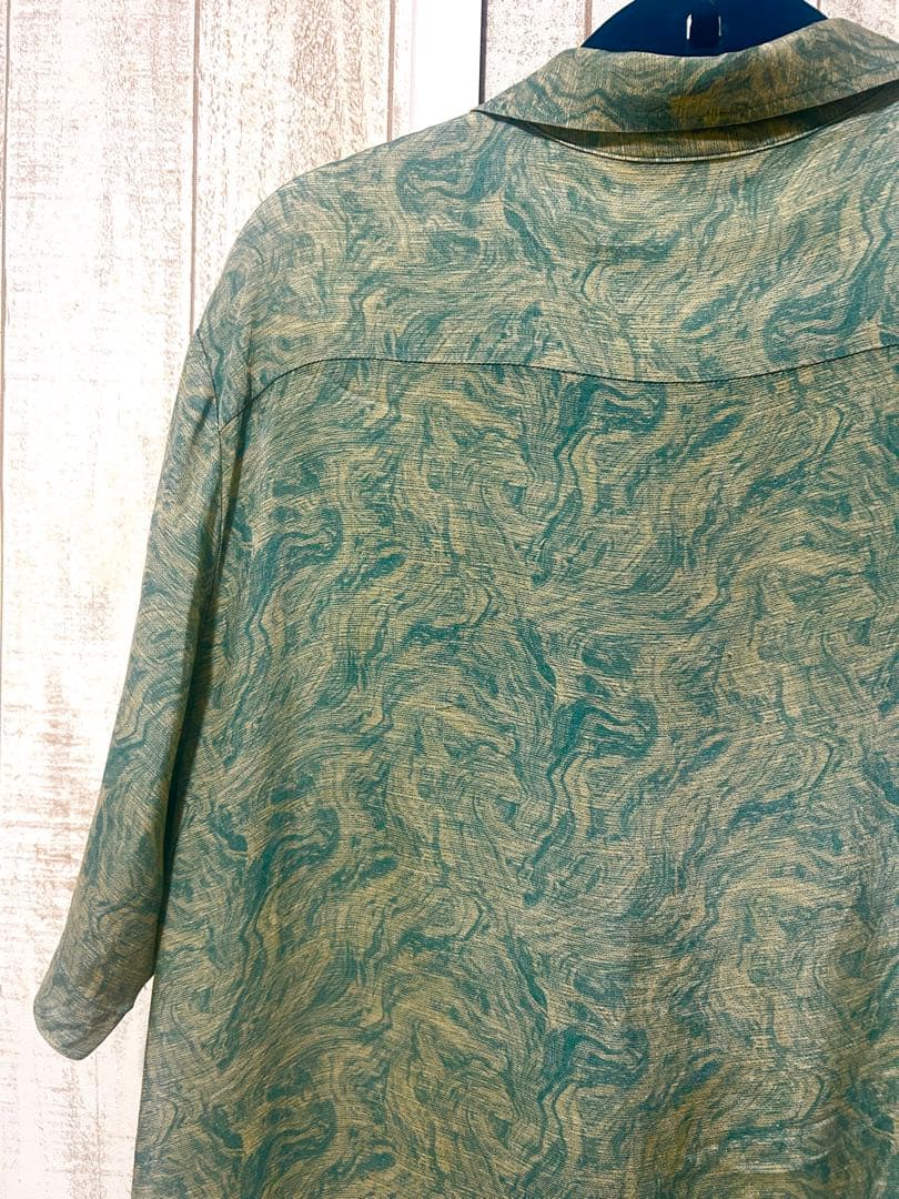 【TOGA PULLA/トーガプルラ】メッシュマーブルプリントシャツドレス