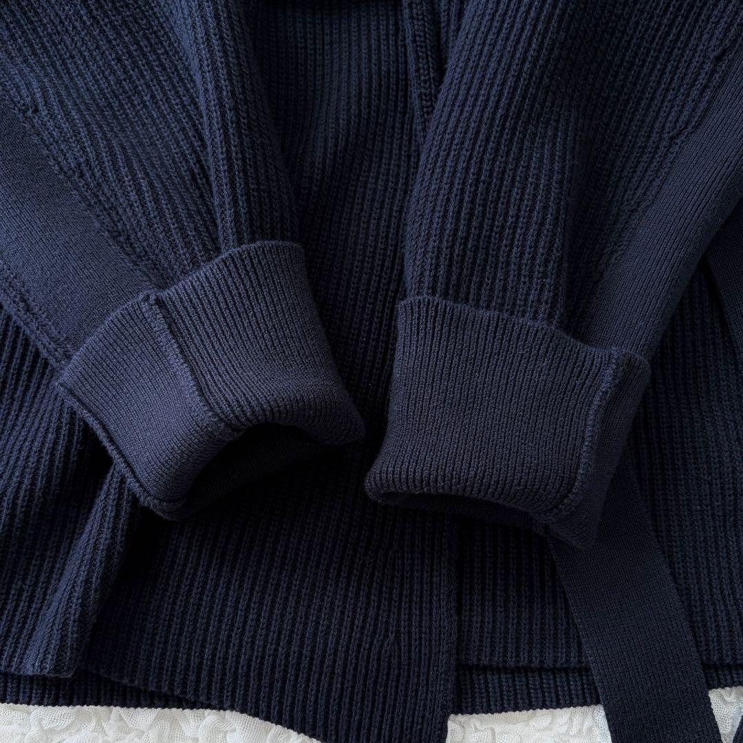 美品✨ ヘルムートラング ガウン ベルト ラップ カーディガン 羽織り コットン