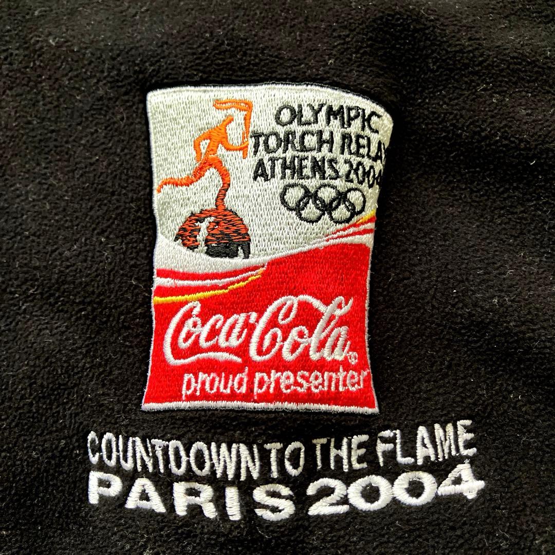 【美品】 2004年アテネオリンピック コカコーラトーチリレー メンズ フリース