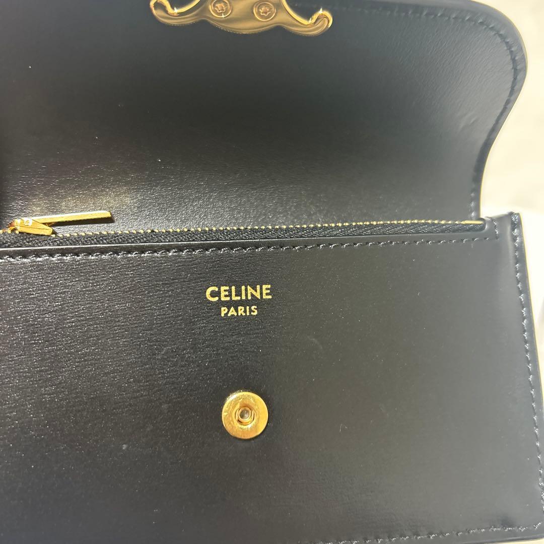 本日吉日❣️お値下げ最終 新品❣️CELINE ブラック 二つ折り財布