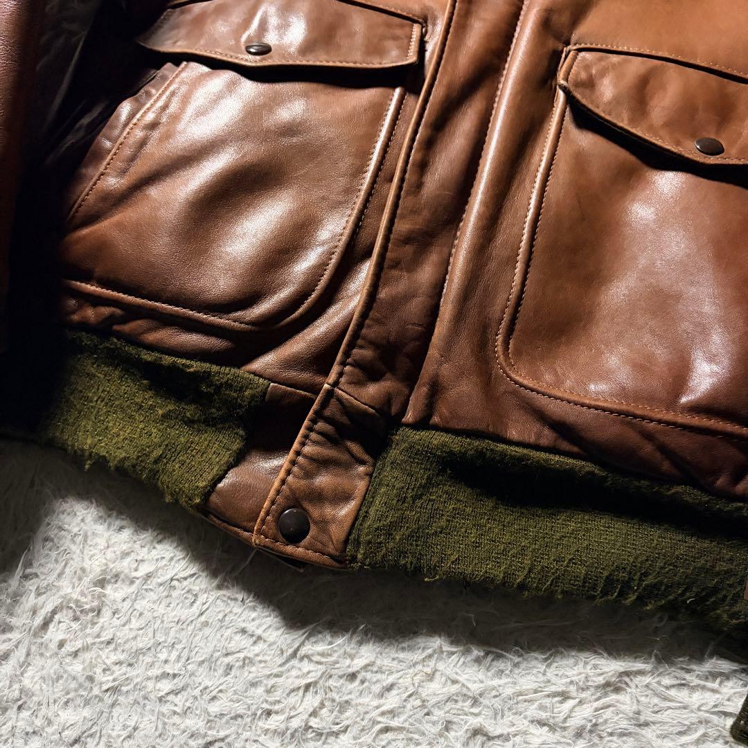 【米国製】schott フライトジャケット　 G-1 襟ボア　ブラウン　40
