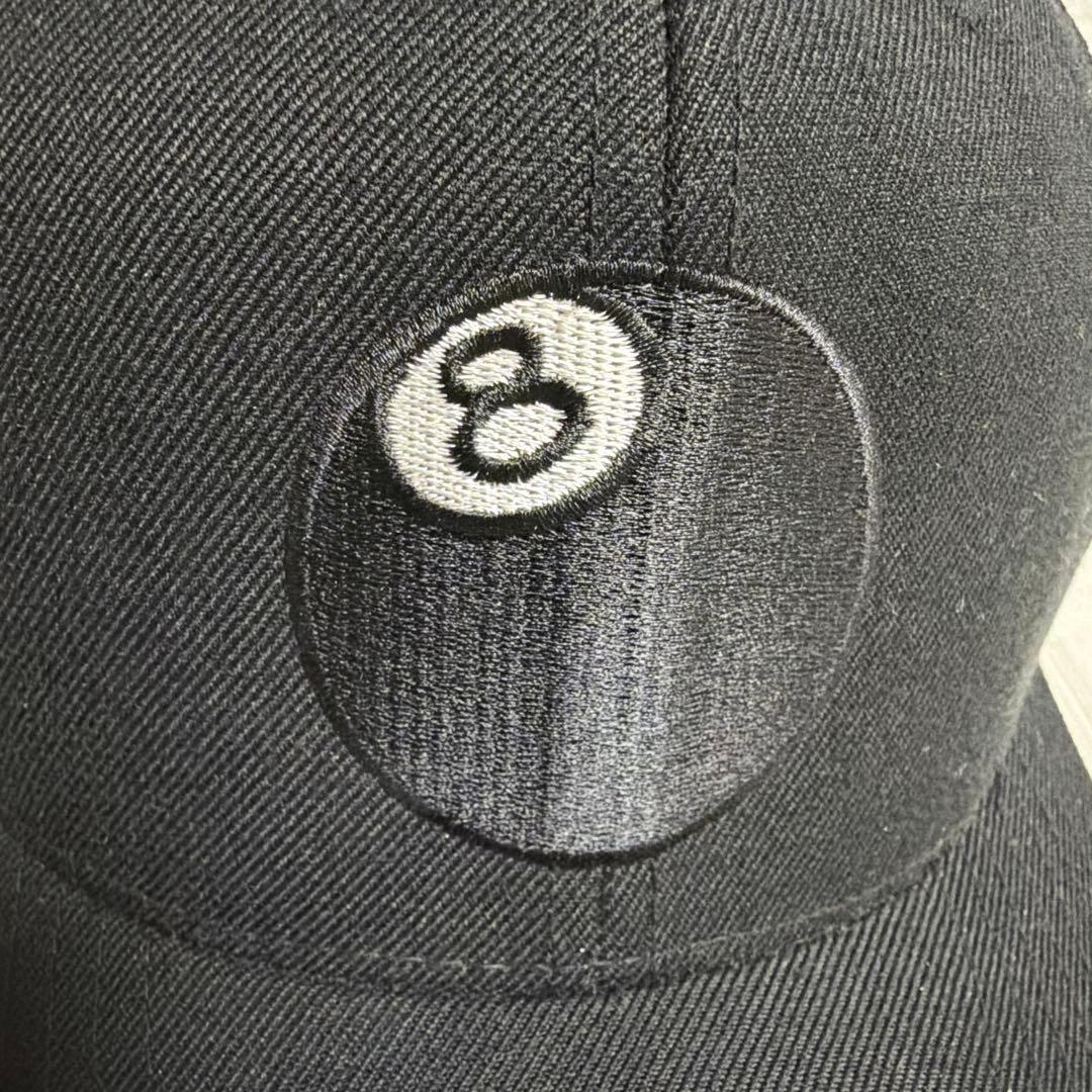 激レア❗️ ステューシーSTUSSY キャップ エイトボール 刺繍 ブラック