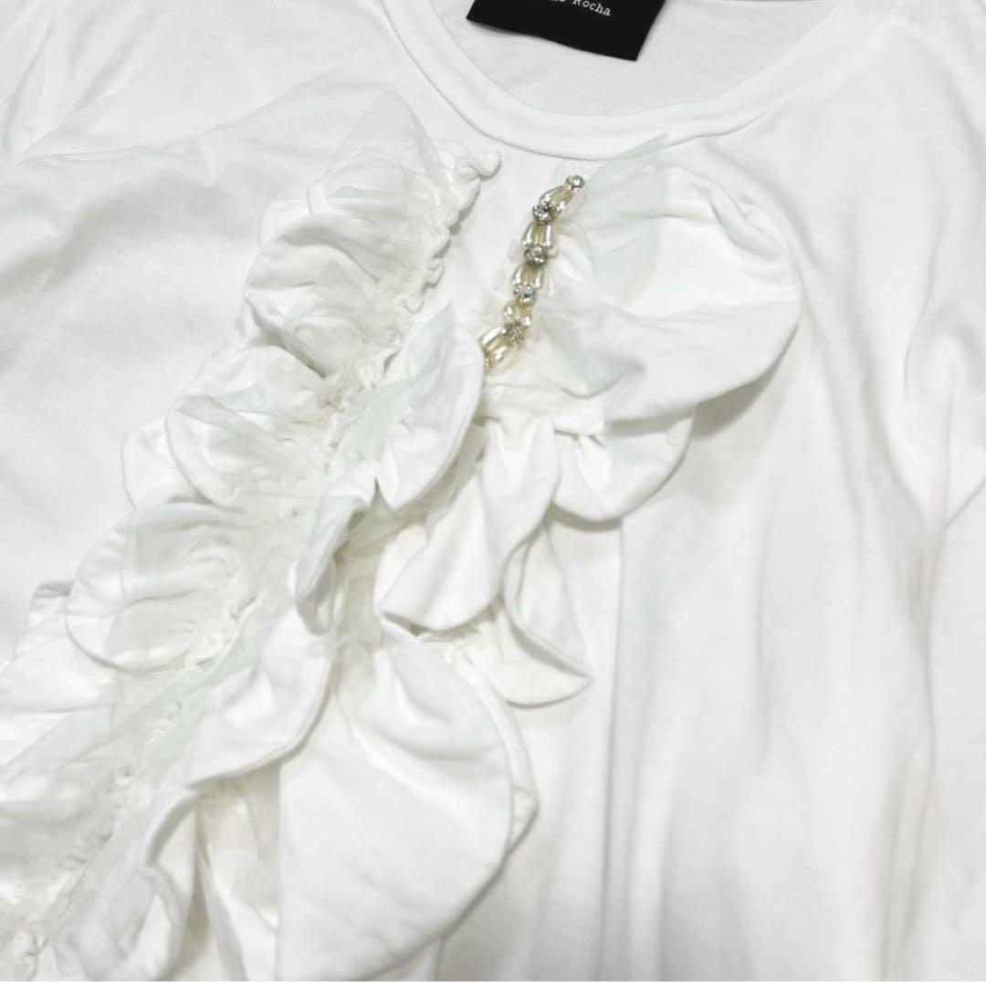 【Simone Rocha】 半袖 ビジュー パール tシャツ