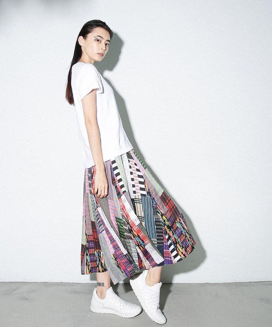 O*様 アンリアレイジPATCHWORK PRINT SKIRT