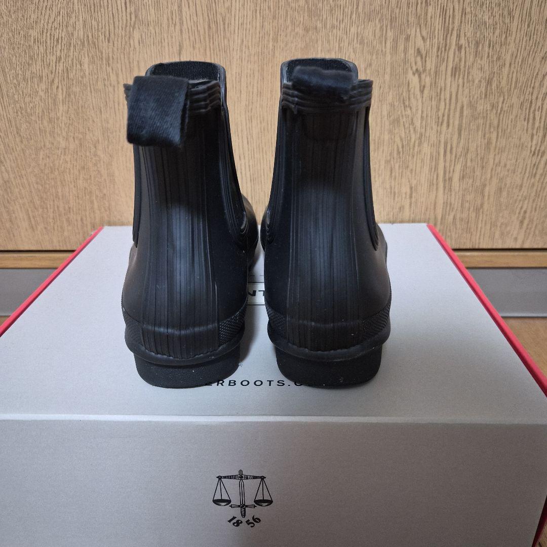 【美品】HUNTER ブラック レインシューズ UK6