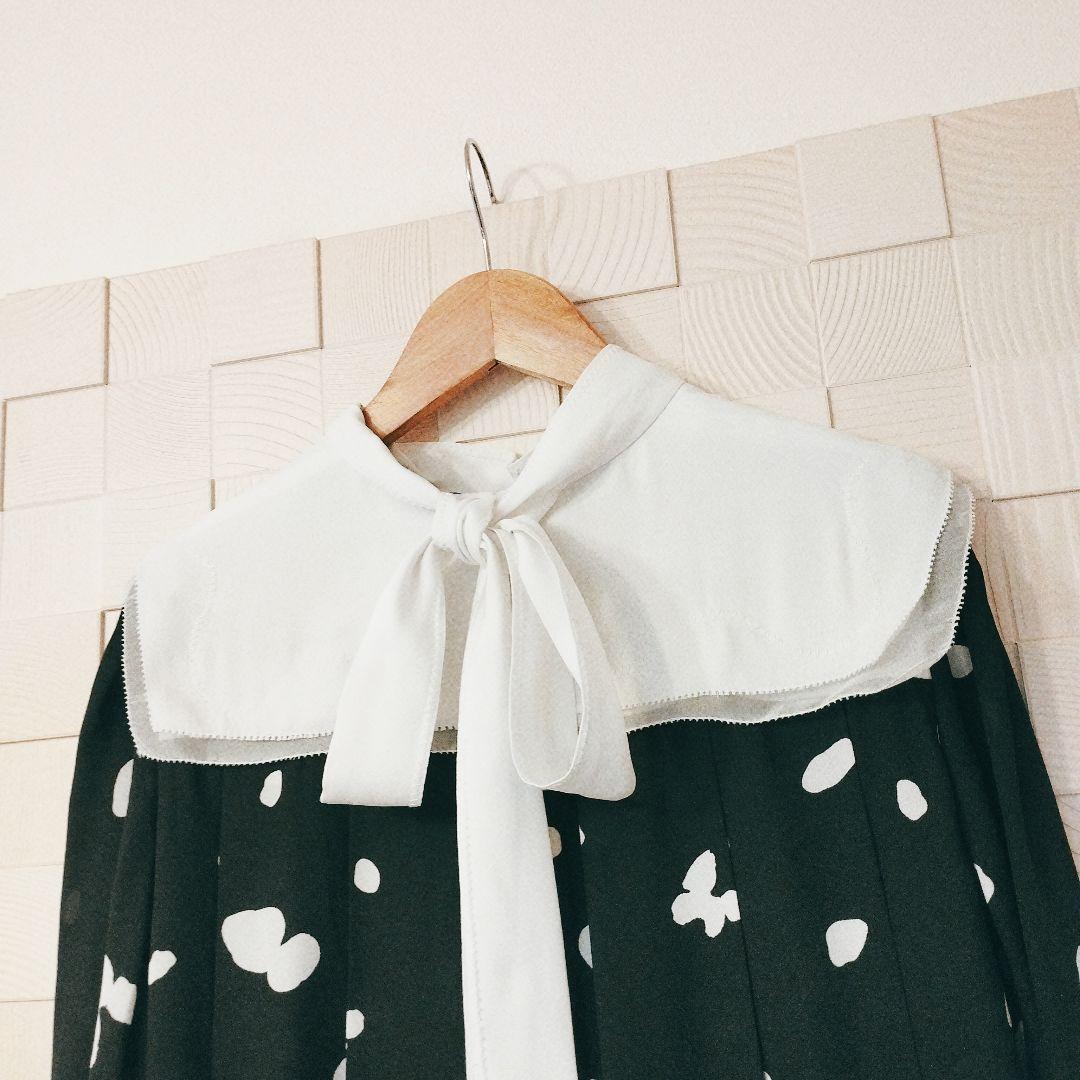 【CELFORD × HANAEMORI】ヨークデザインプリーツワンピース M