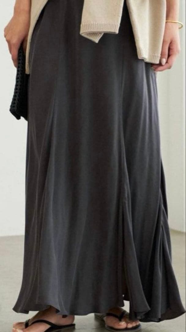 Plage プラージュWashable Fibril Drape スカート黒38