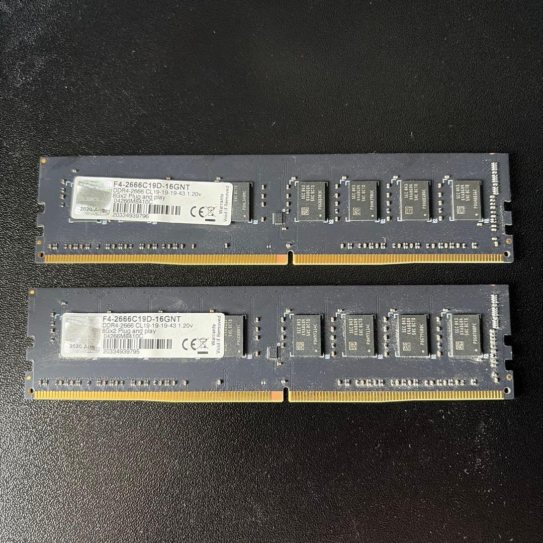 G.SKILL DDR4 2666 8BG 2枚(16GB)