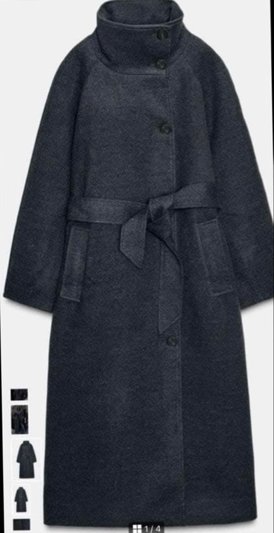 ハイネックコート　ロング　ZARA