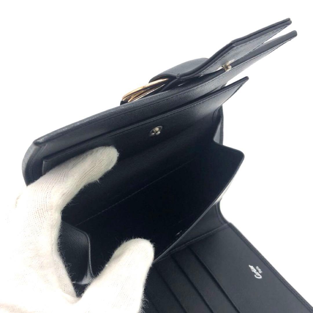 未使用✨カルティエ レザー　トリニティ 三つ折り財布 ブラック