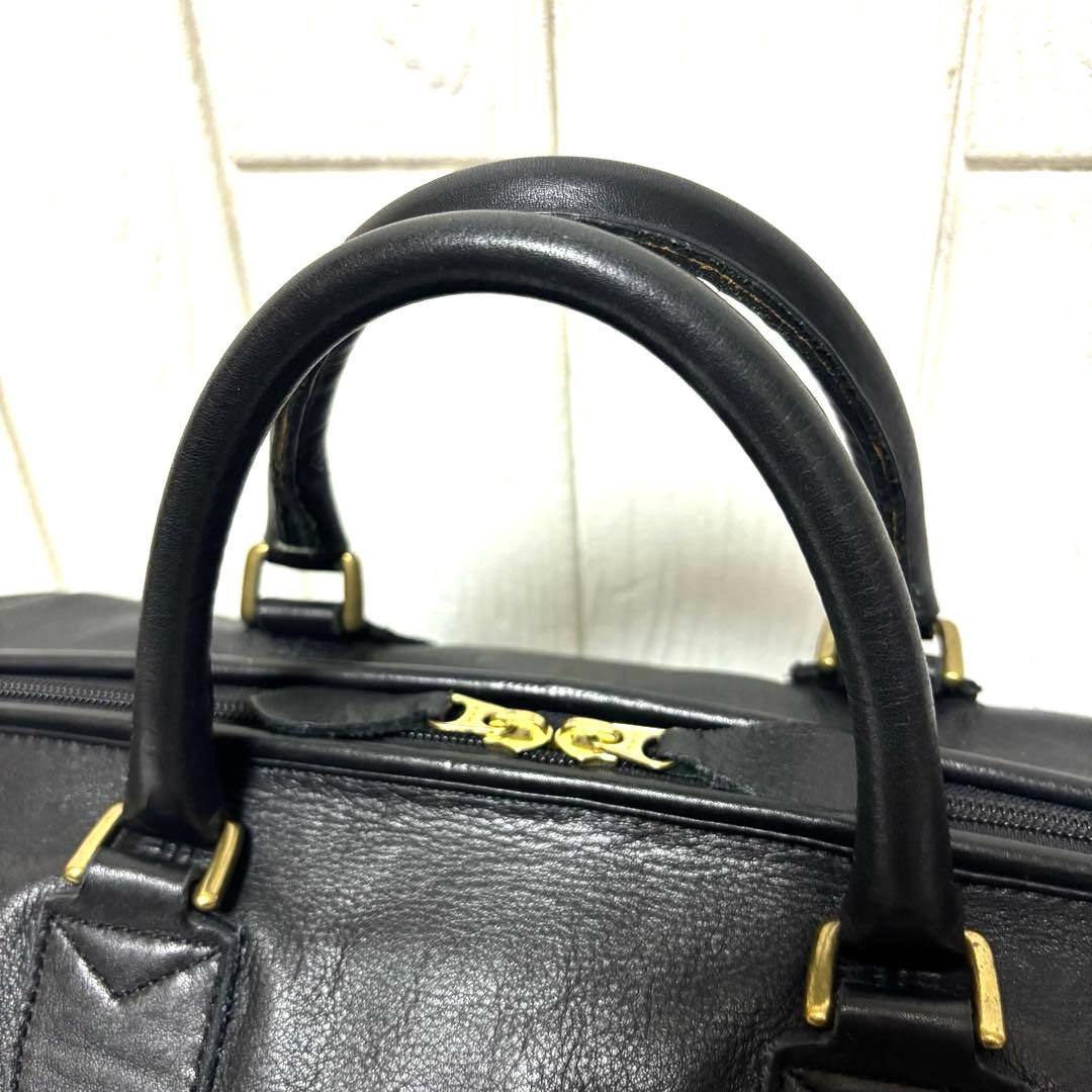 大容量 希少 PORTER セルビーノ ボストンバッグ ドクターバッグ 本革 黒