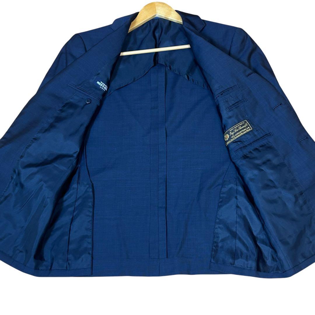 美品　LORO PIANA×テイジンメンズ 段返り3Bジャケット ネイビー　46