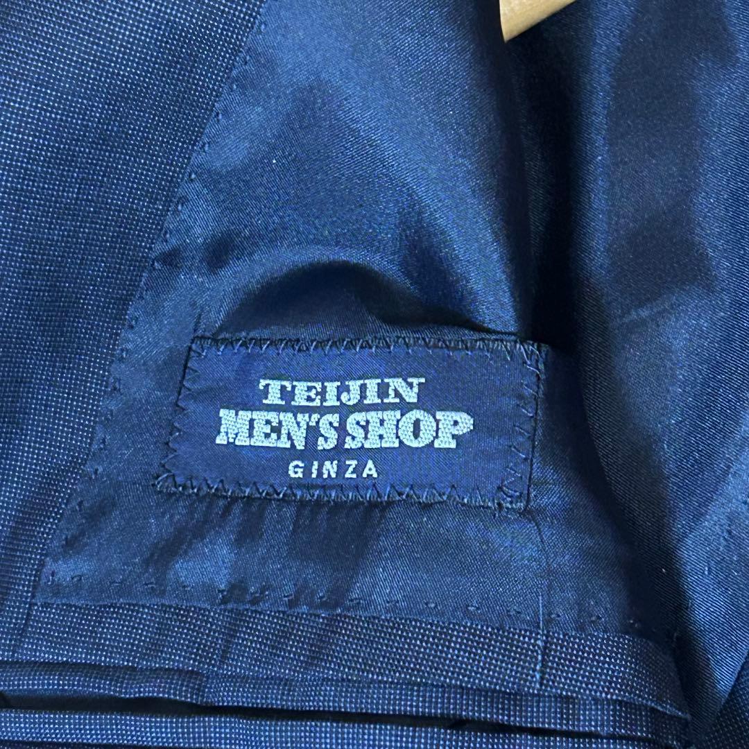 美品　LORO PIANA×テイジンメンズ 段返り3Bジャケット ネイビー　46