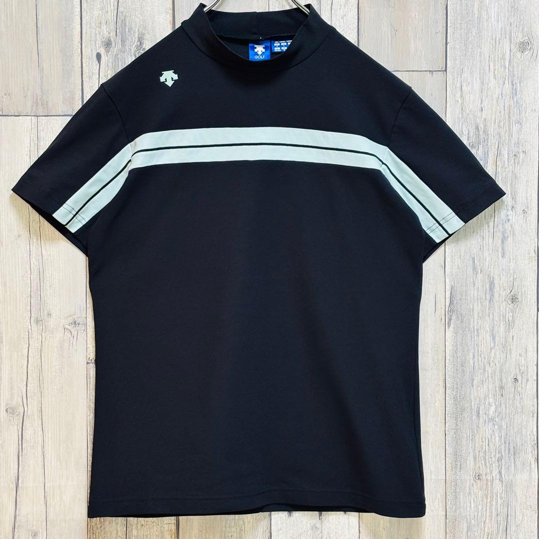 デサント　DESCENTE GOLF モックネック　シャツ　ブラック　 O