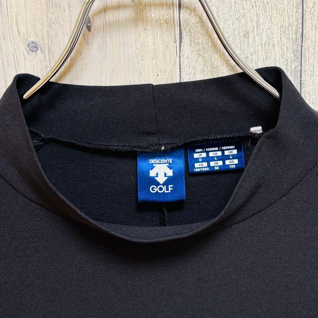 デサント　DESCENTE GOLF モックネック　シャツ　ブラック　 O
