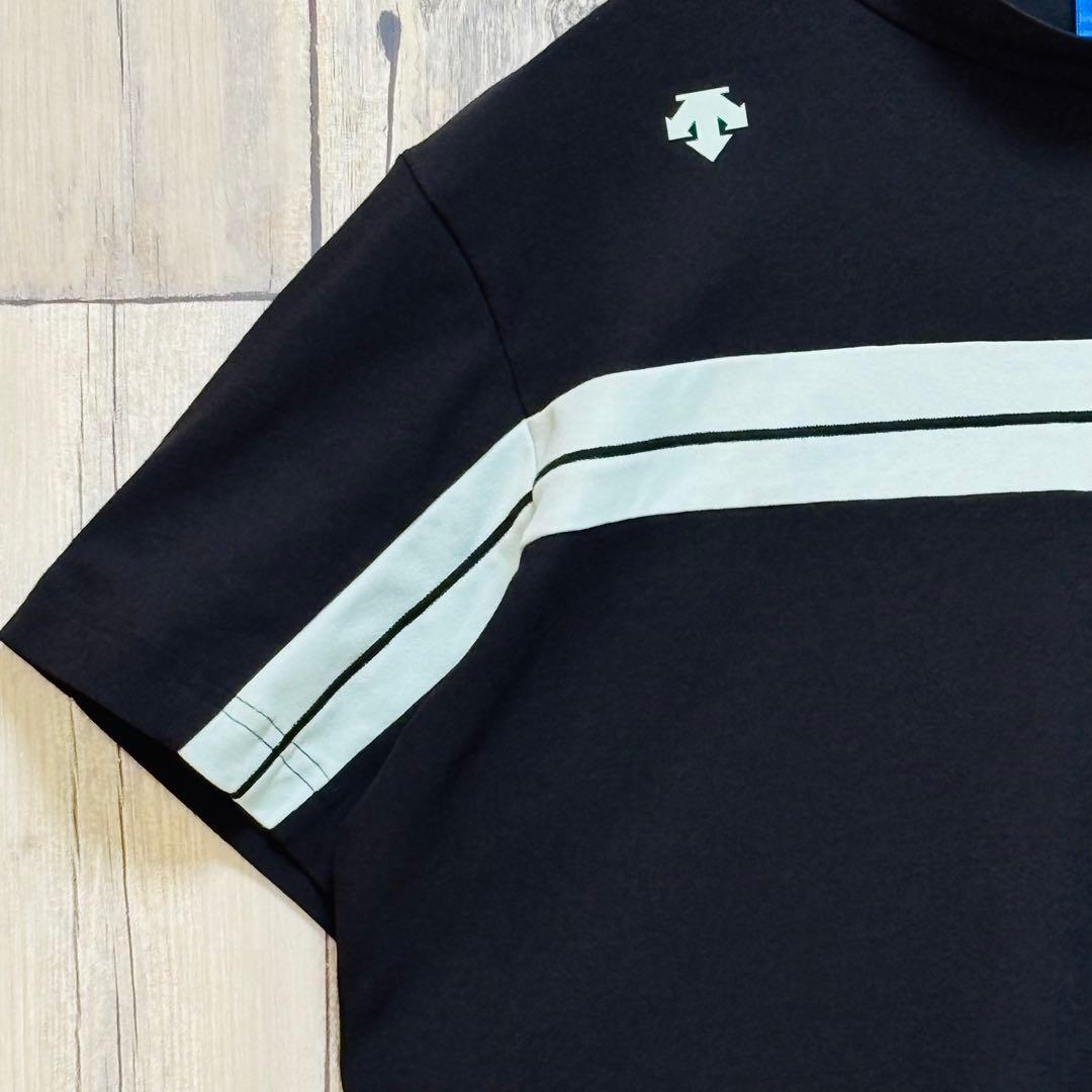 デサント　DESCENTE GOLF モックネック　シャツ　ブラック　 O