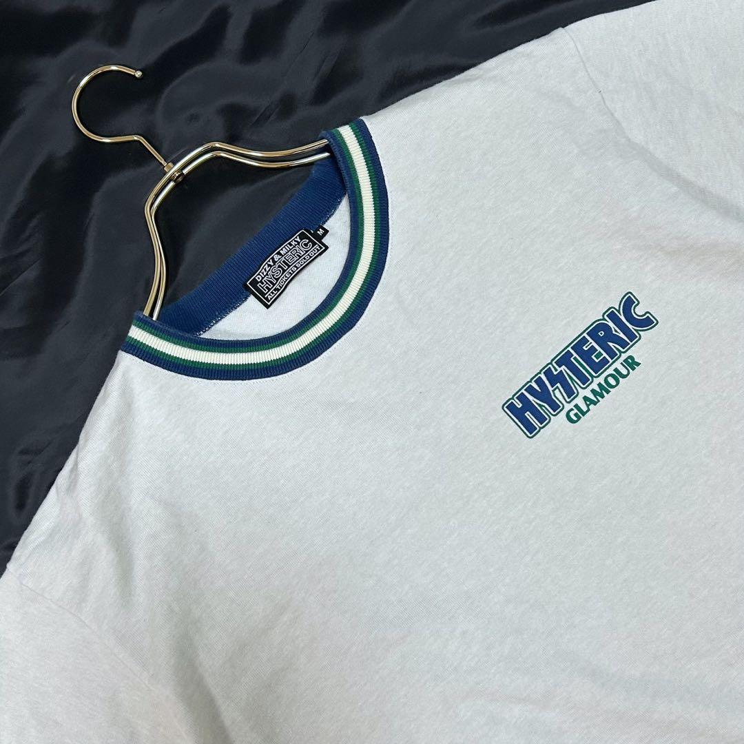 ヒステリックグラマー ヒスガール リンガーTシャツ 半袖 ホワイト