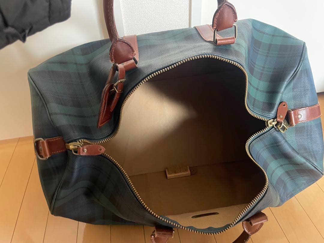 美品✨ポロラルフローレン ヴィンテージ ボストンバッグ チェック 旅行 PVC