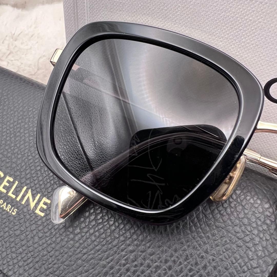 極美品✨CELINE CL40202U✨キャットアイ ブラック サングラス
