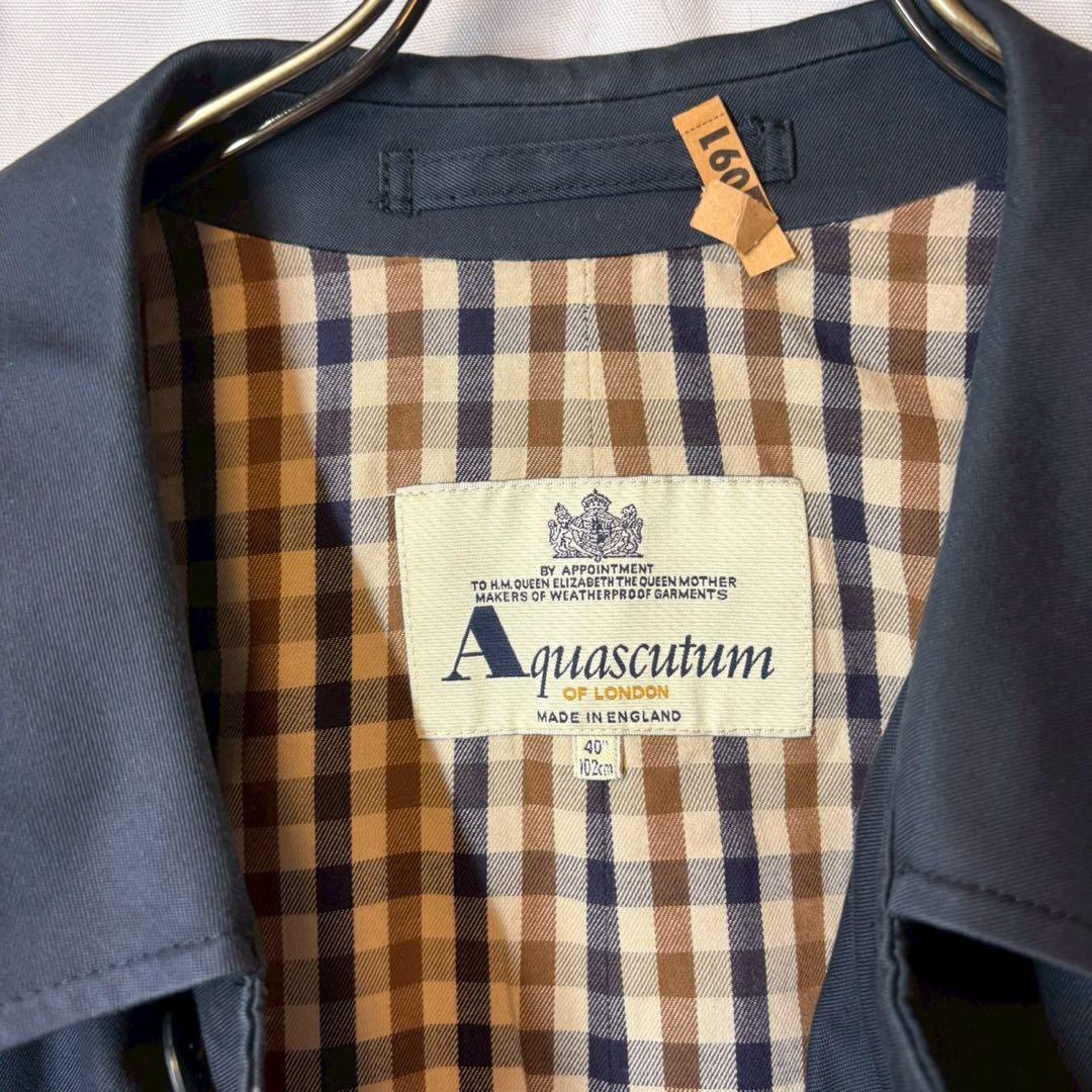 aquascutum トレンチコート チェック アクアスキュータム